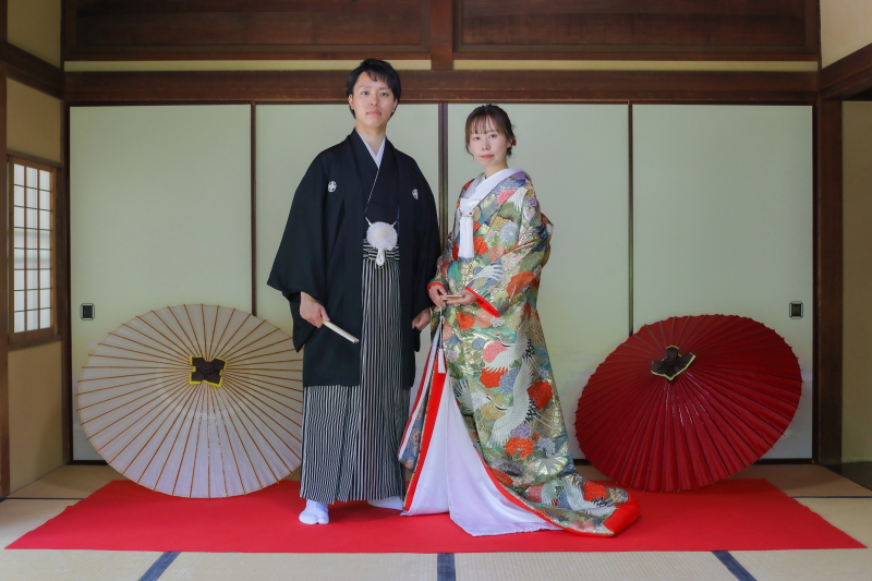 和装前撮り・フォトウェディングにおすすめロケスポット：名古屋市鶴舞公園（鶴々亭）