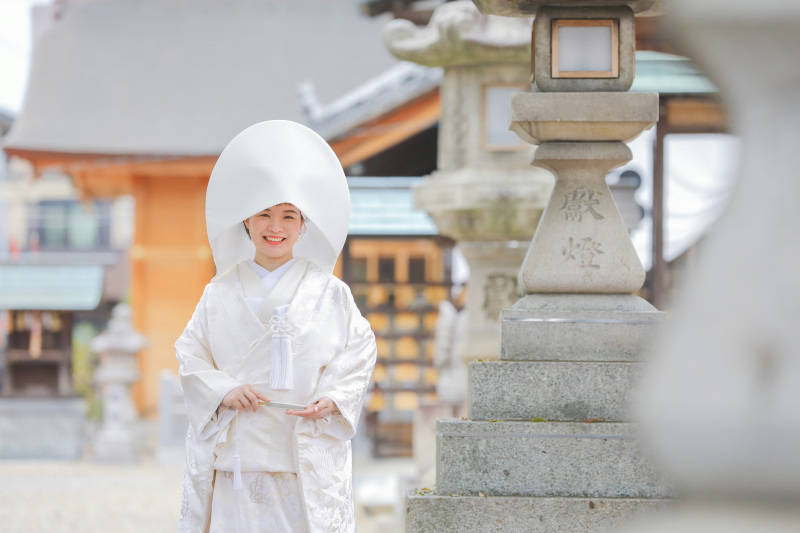 神社で和装撮影