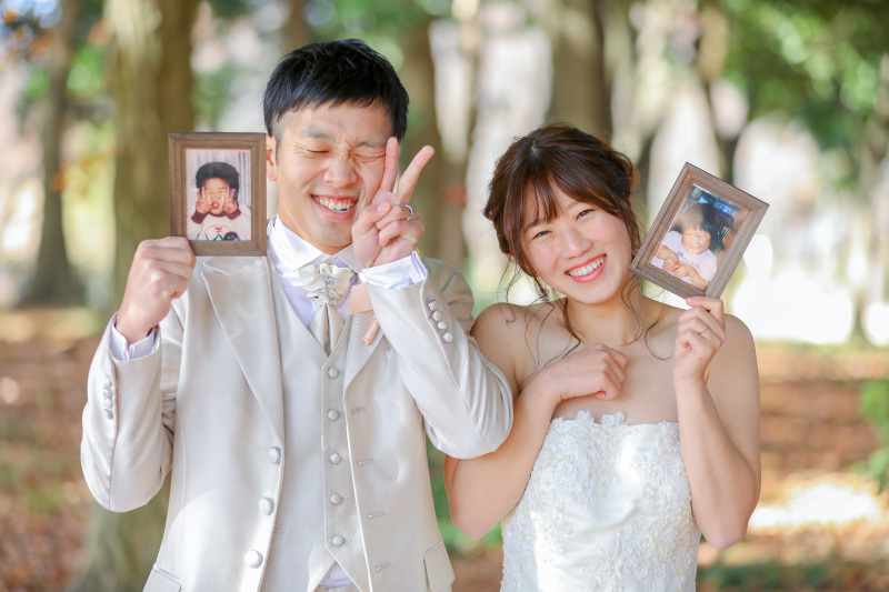 幼い頃の写真と一緒に♪