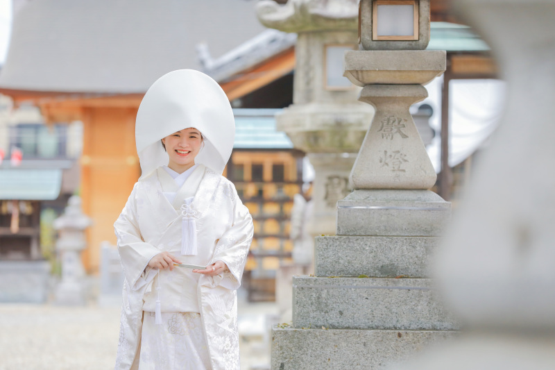 神社で和装前撮り