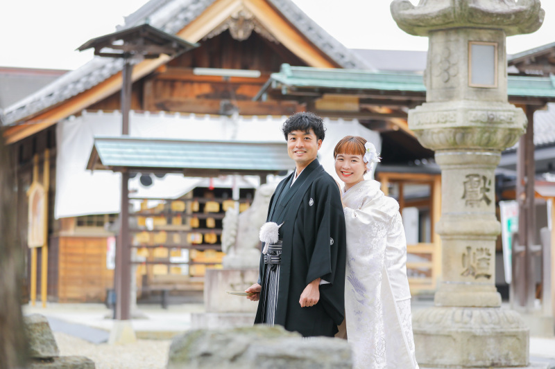 神社で和装前撮り