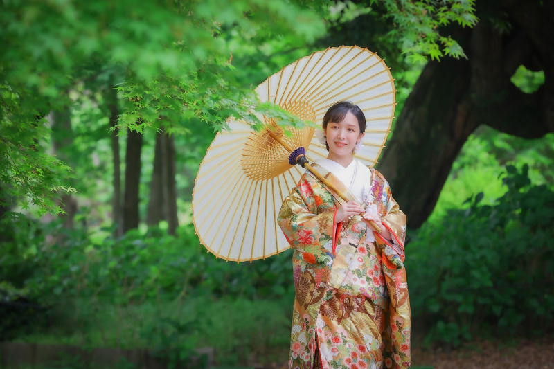 和装前撮り・フォトウェディングにおすすめロケスポット：名古屋市鶴舞公園（鶴々亭）