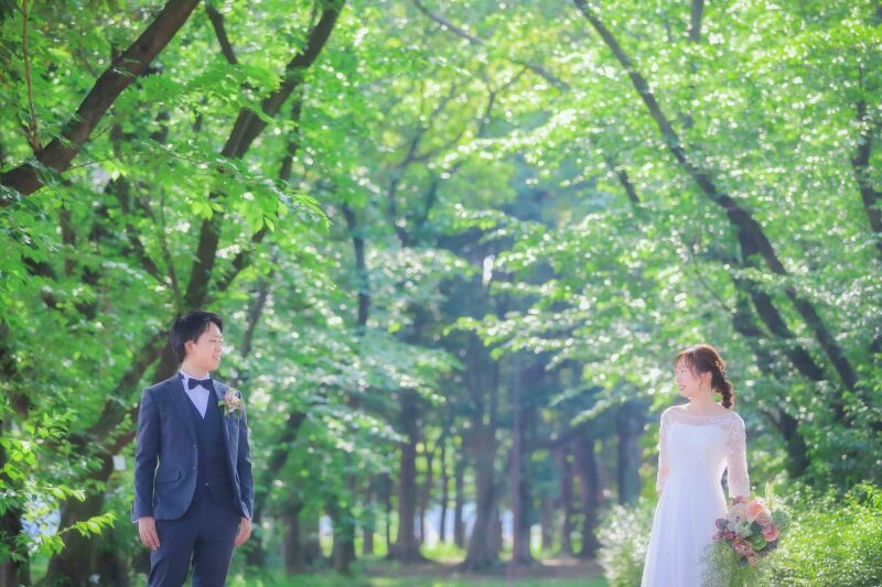 庄内緑地公園おすすめの新緑フォト｜名古屋の前撮り・フォトウェディングip-one