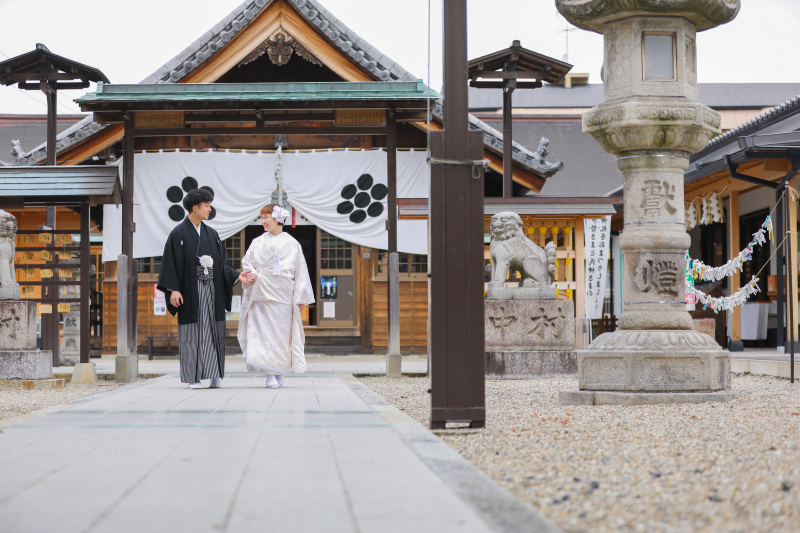 神社で和装前撮り