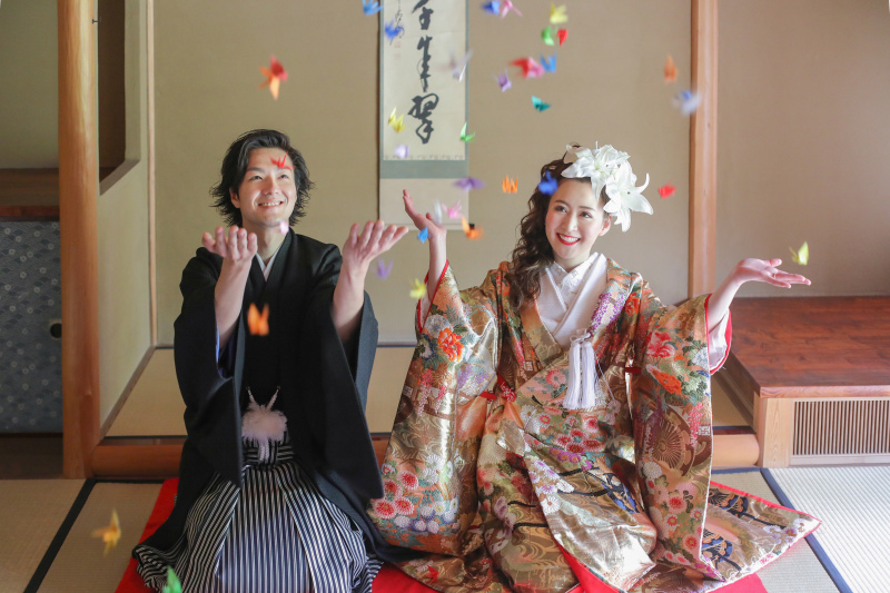 折り鶴シャワー