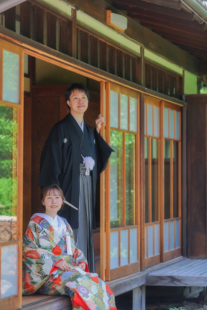 和装前撮り・フォトウェディングにおすすめロケスポット：名古屋市鶴舞公園（鶴々亭）