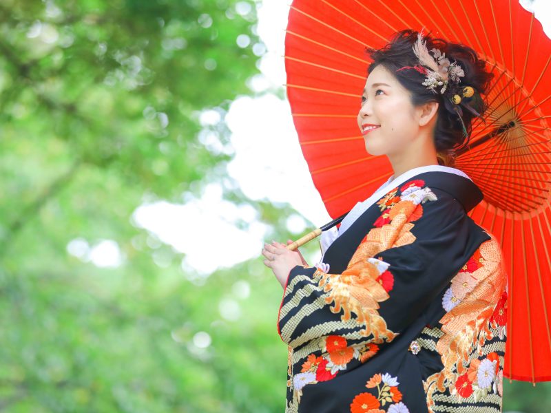 和傘で和装姿を魅力的に!