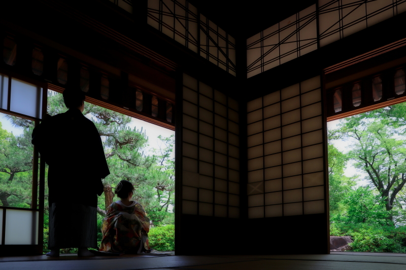 和装前撮り・フォトウェディングにおすすめロケスポット：名古屋市鶴舞公園（鶴々亭）