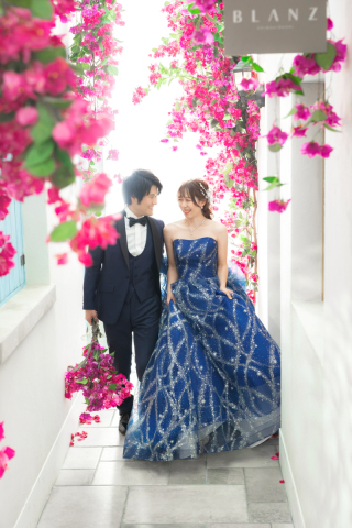 キラキラネイビードレスのご紹介♪