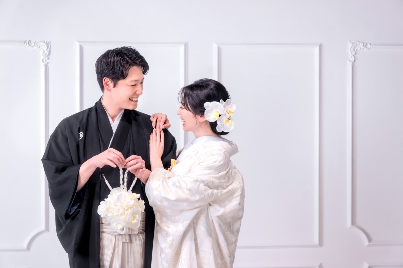 「ホワイトウォール」×和装ショットのご紹介♪