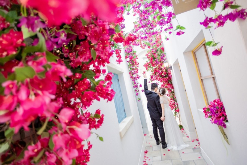 ブーゲンビリアストリートでお散歩気分撮影