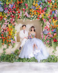 「くすみブルー」カラードレスのご紹介♪