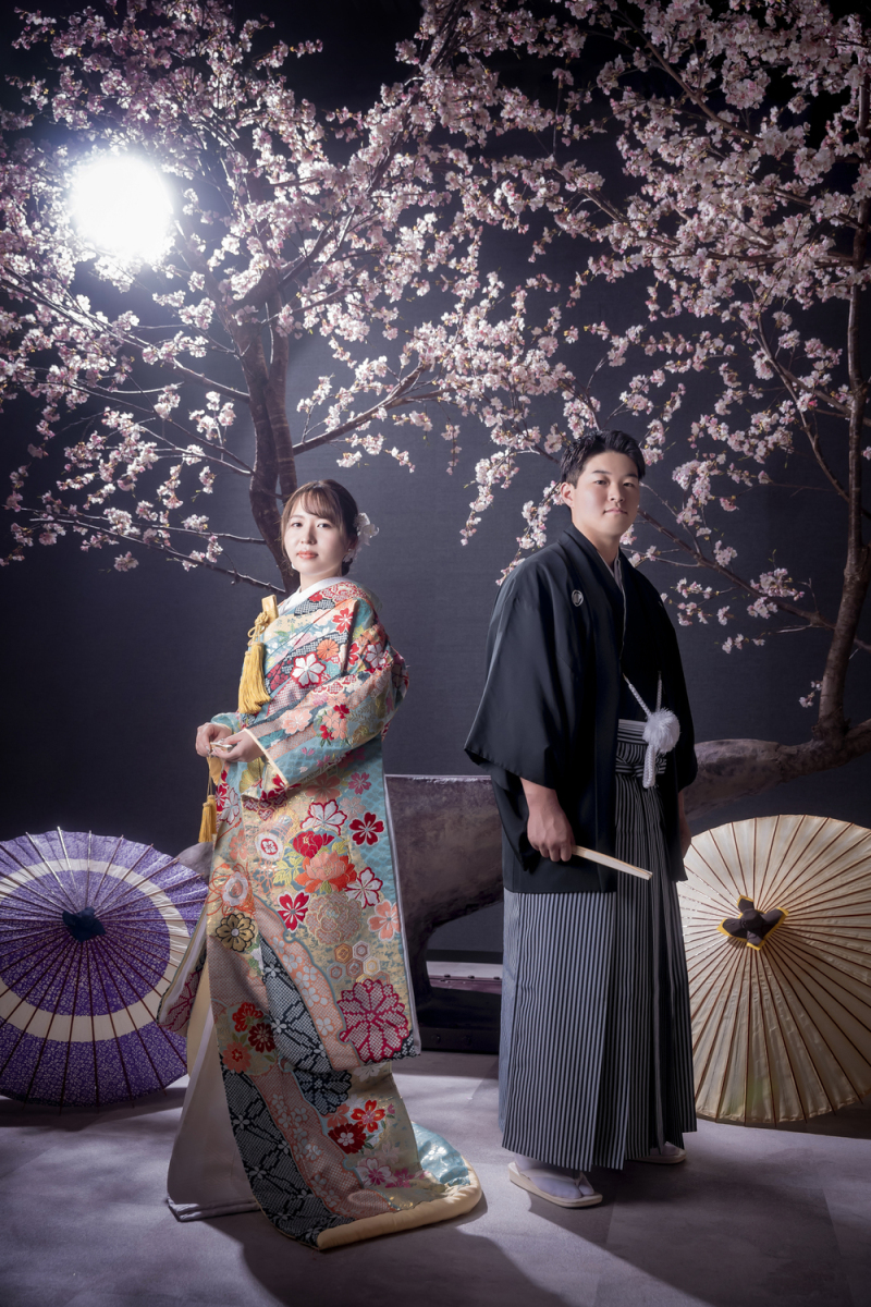 スタジオで楽しむ桜前撮り｜季節を感じる桜シーンのご紹介