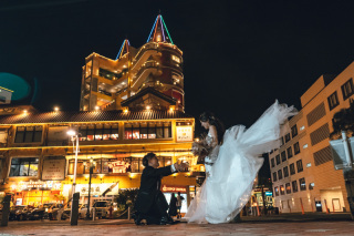 北谷町のナイトイルミネーション撮影