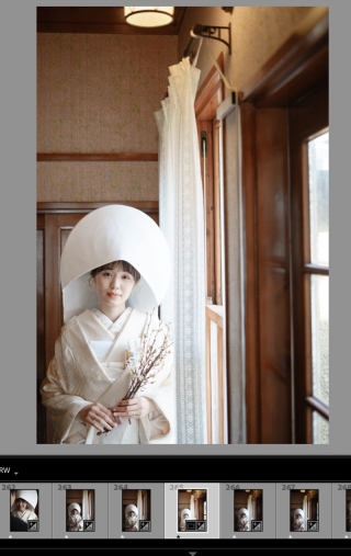 【綿帽子&和ブーケでモダンな邸宅にて】