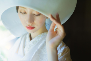 川越前撮り【本日の一枚】綿帽子♪