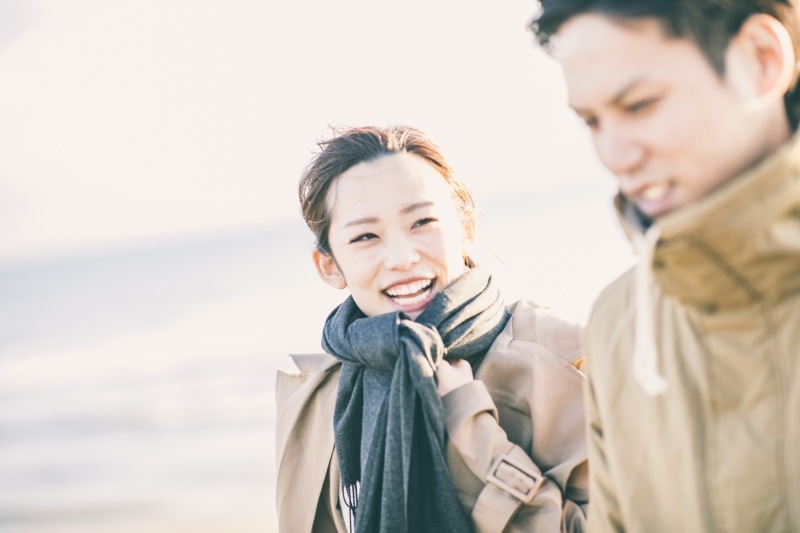 【海で夕暮れと】