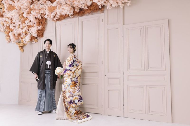 春らしくお花と一緒のお写真はいかが?