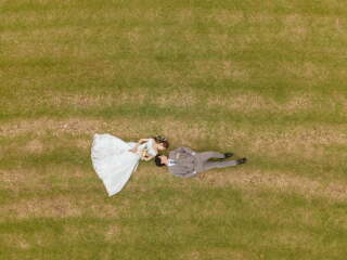 空からのウェディングフォト