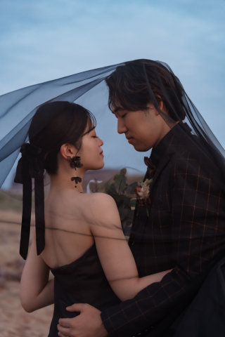 黒のウェディングベールもございます!