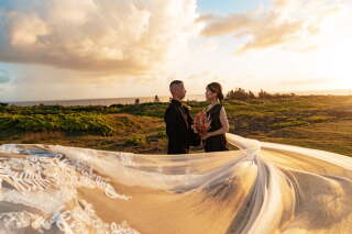 【サンセット×ベール】で幻想的でオシャレな写真に