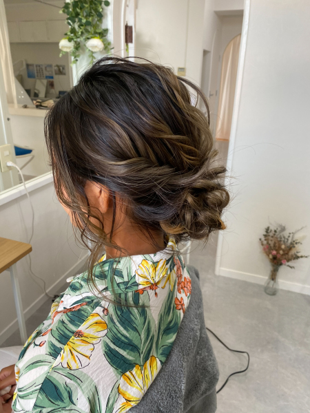 ヘアメイクの紹介①まとめ髪