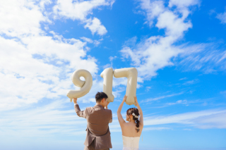 数字のバルーンがかわいい♡