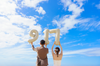 お持ち込みアイテムで二人らしい写真撮影!