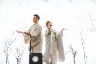 白無垢×白紋付袴