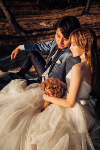 ワンちゃんとロケーション撮影