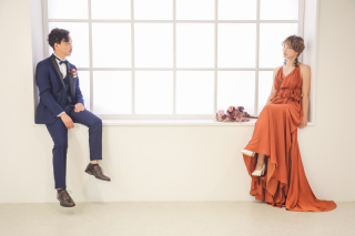 テラコッタのカラードレス