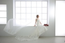 ウエディングベールで躍動感を
