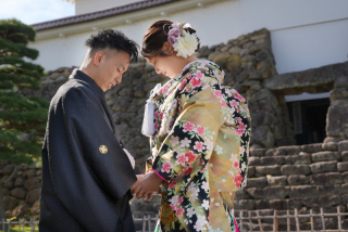 鶴ヶ城でのロケーション撮影