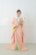 桃無垢とカフェオレ羽織