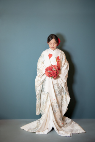 和装紹介【UC01】鶴と亀甲と青海波と七宝つなぎ