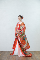 和装紹介【UR01】鶴と小花