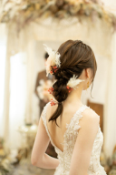 編み下ろしヘアスタイル