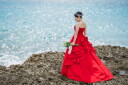 赤いドレスと南国の海＊イムギャーで叶えるドラマチックフォト