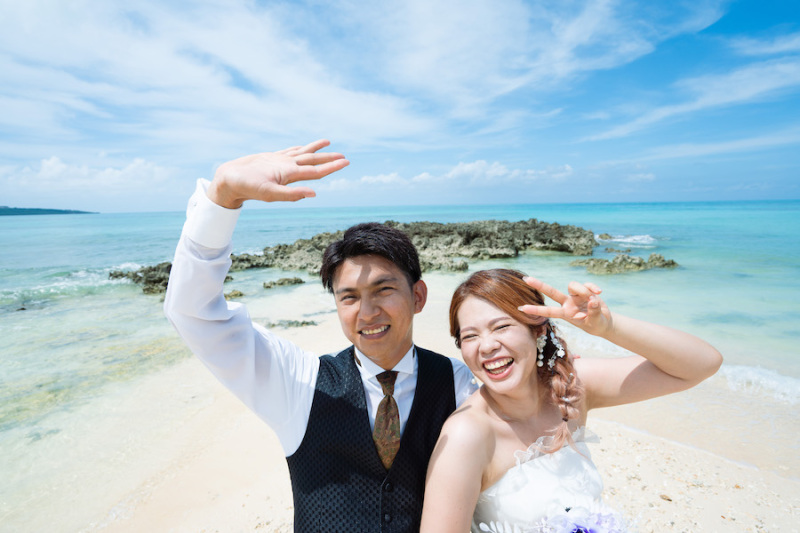 ブルーなスカイとナイスなオフタリ♡
