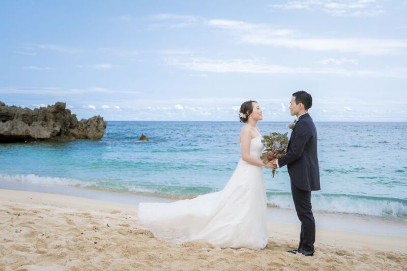 Aラインドレス in MIYAKO BEACH