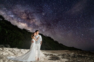 宮古島の満天の星が彩る♡幻想的な星空ウェディングフォト