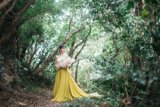 新緑ロケーション×イエローのカラードレス！