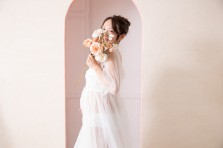 マタニティフォト用のドレスもかわいい