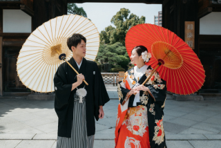 和装でオシャレにロケーションフォト