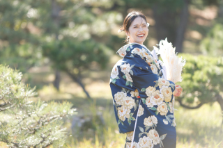 イマドキ色打掛で庭園撮影♪
