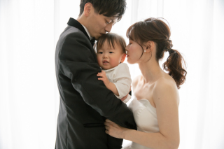 お子様と一緒にウエディングフォト