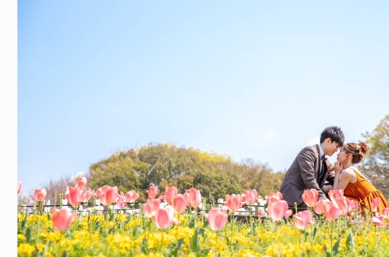 お花と一緒にお撮りするのにぴったりの季節です♪