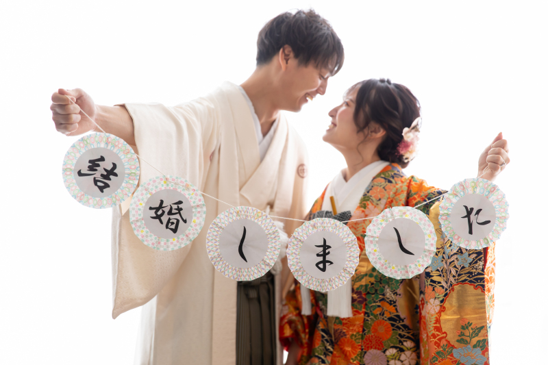 お持ち込みの小物で撮影♪
