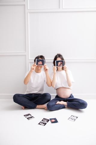 ペアルックでマタニティフォト♪