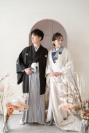 和装でスタジオ撮影